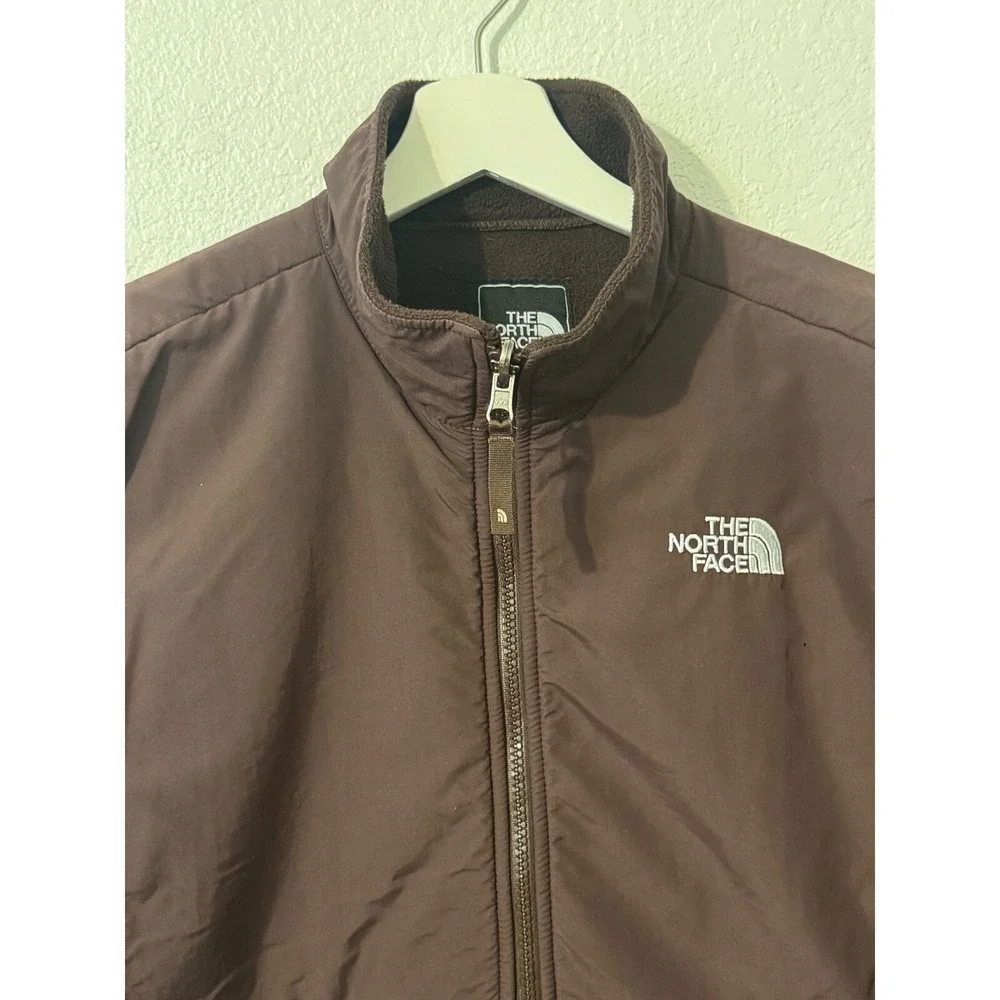 The North Face Girl Denali Fleece Jacket Full Zip Polartec Brown XL
